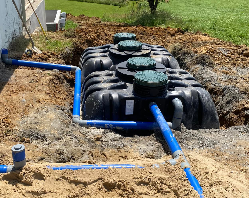 réseau d'assainissement individuel avec micro station