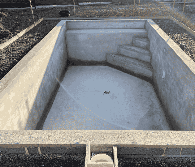 construction d'une piscine creusée à hagetmau
