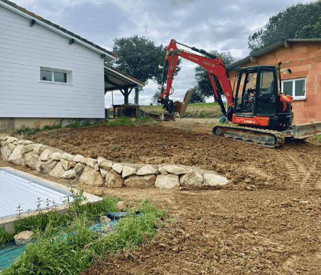 Entreprise de terrassement réalisant l’aménagement de terrain à Hagetmau