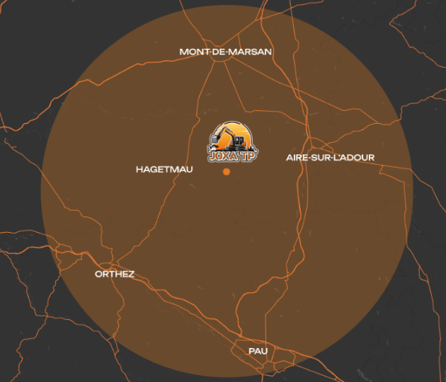 carte de zone de chalandise dans les landes